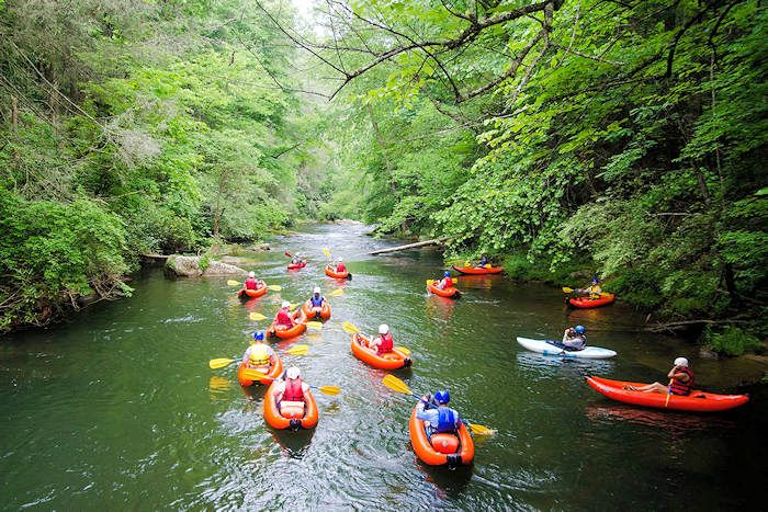 Whitewater adventures at Green River are minutes away from Bright's Creek Club