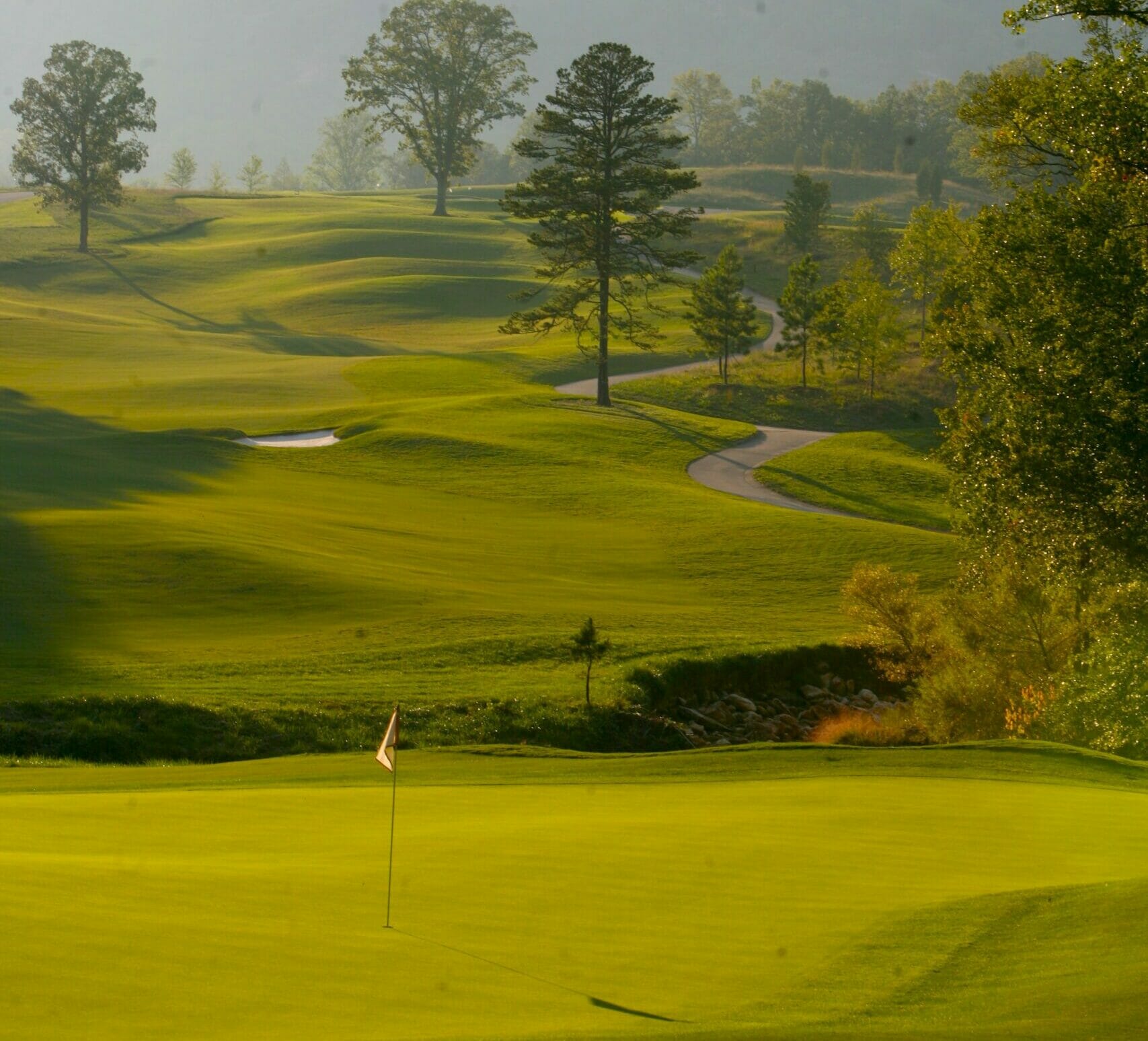 Bright's Creek Golf Club in Mill Spring, North Carolina with views of the Blue Ridge Mountains
