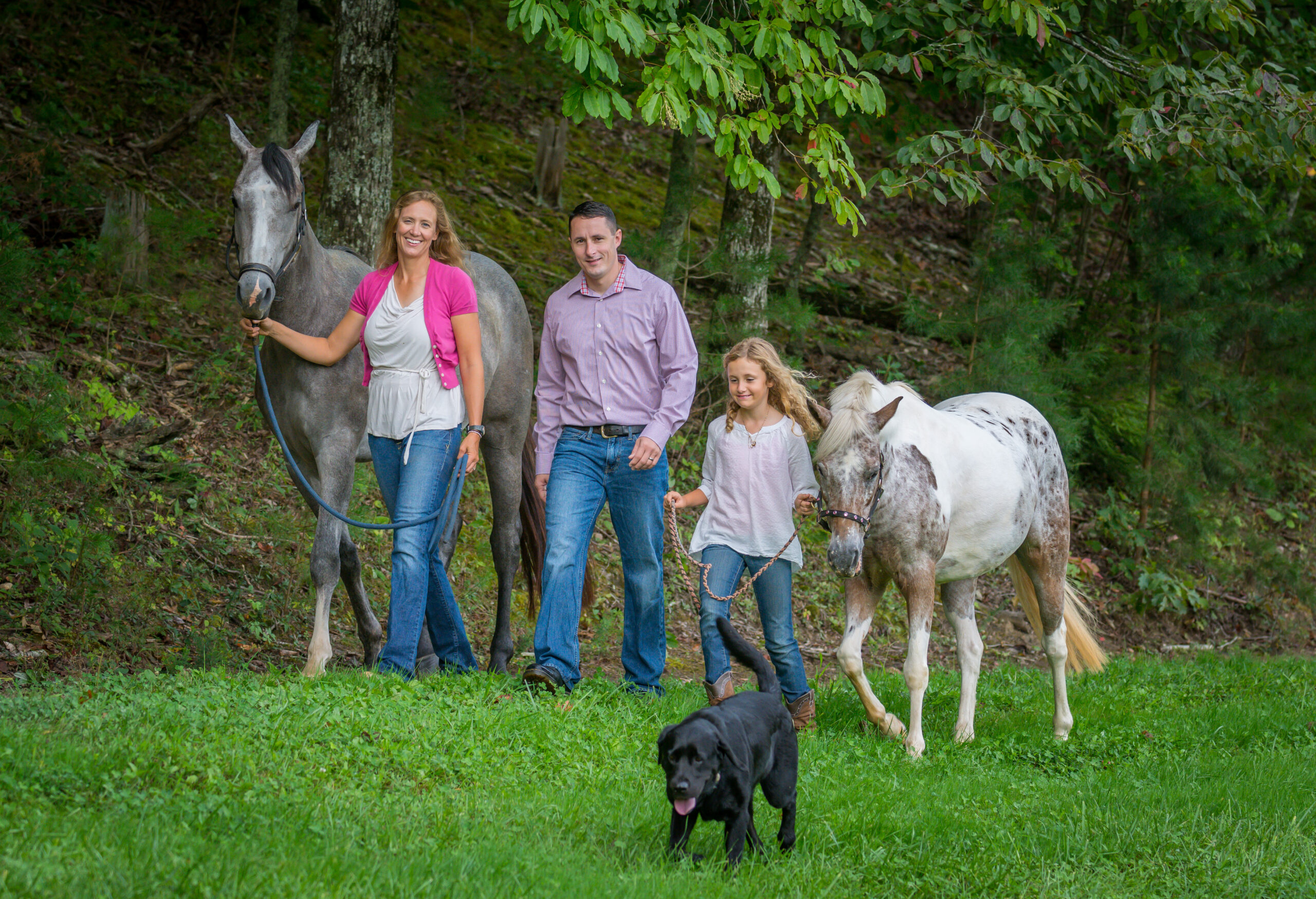 Families with horses at Bright's Creek Equestrian Center