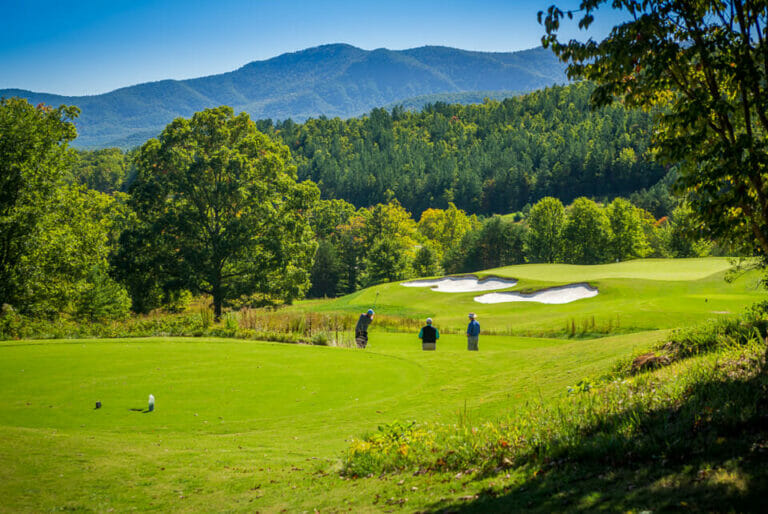 fazio golf course with mountain view at bright's creek