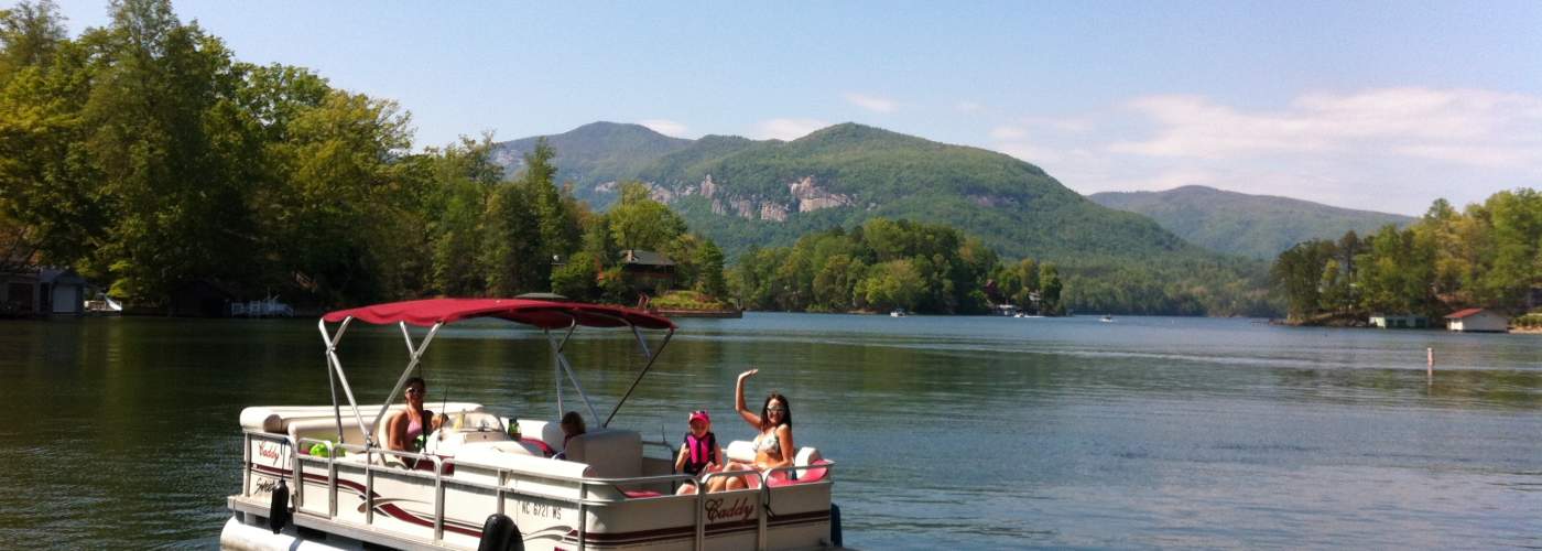 Lake Lure in the foothills of the Blue Ridge Mountains